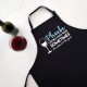 Cook With Wine - Black Personalised Apron - Blue