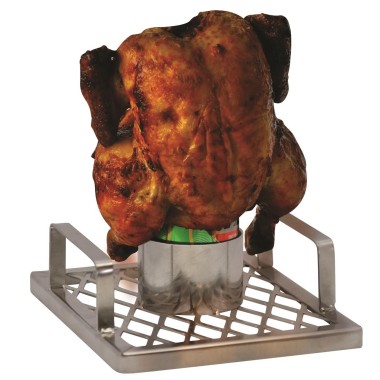 Coyote Chick 'N' Brew Stainless Steel BBQ Single Roaster - 1