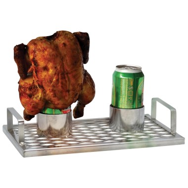 Coyote Chick 'N' Brew Stainless Steel BBQ Twin Roaster - 1