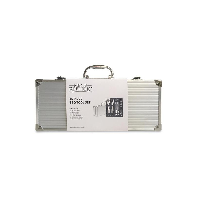 16 Piece BBQ Set in Aluminium Case by Men's Republic - 2