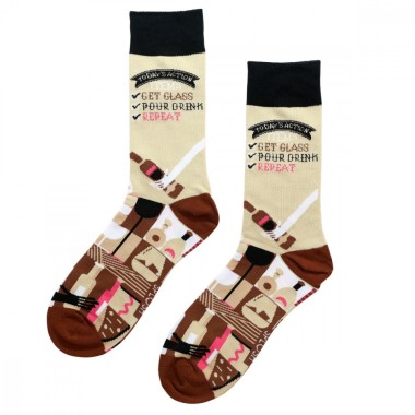 Get Glass, Pour Drink, Repeat - Wise Men Socks - 2