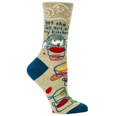 Get The Hell Out Of My Kitchen Ladies Crew Socks - 2