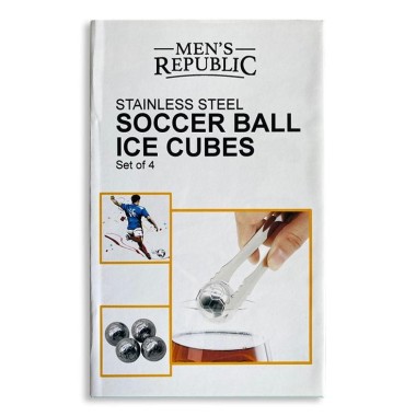 Soccer Ball Steel Ice Cubes (Set of 4) - 2