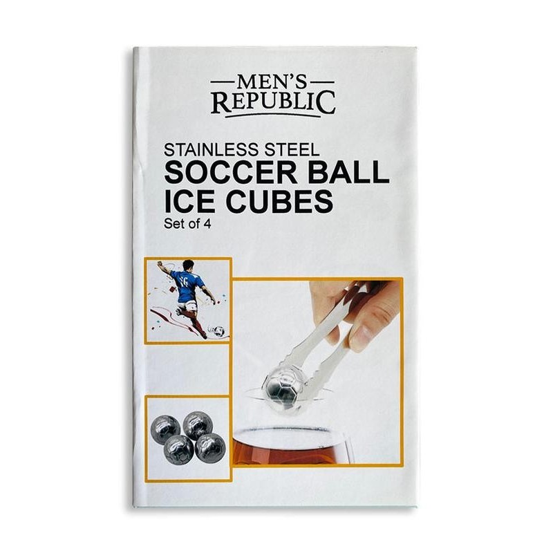Soccer Ball Steel Ice Cubes (Set of 4) - 2