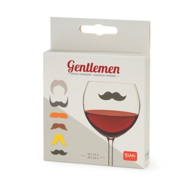 Gentlemen Moustache Drink Markers - Set of 6 - 1