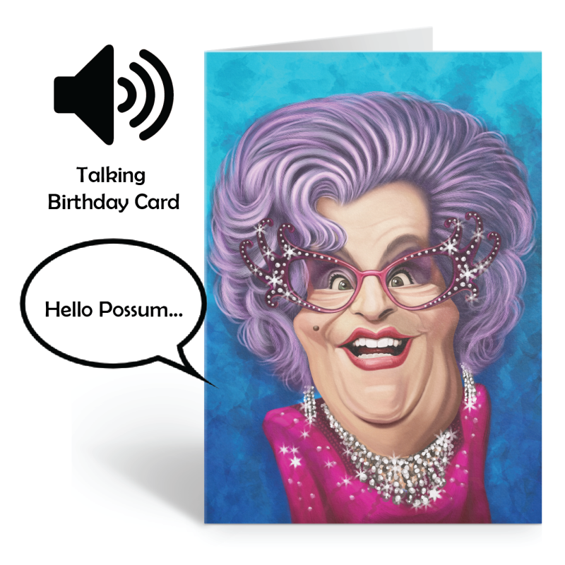 Dame Edna Birthday Sound Card by Loudmouth - 1