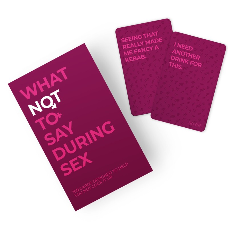 What Not To Say During Sex Cards Dadshop