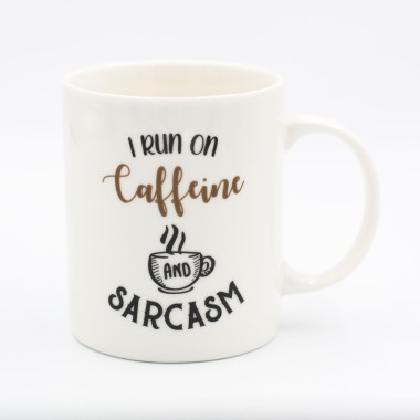 I Run on Caffeine and Sarcasm Coffee Mug - 1