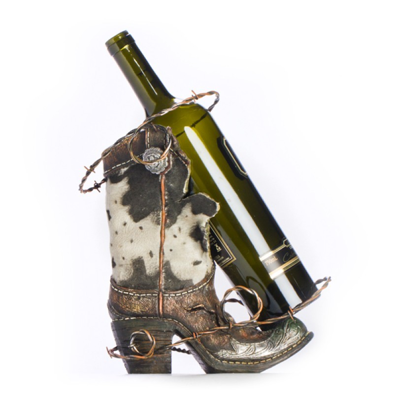 Cowboy Boot Wine Holder
