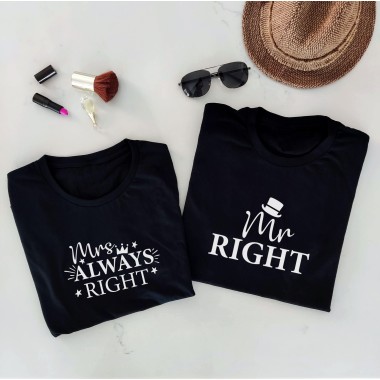 Mr Right & Mrs Always Right Matching T-Shirt - 1