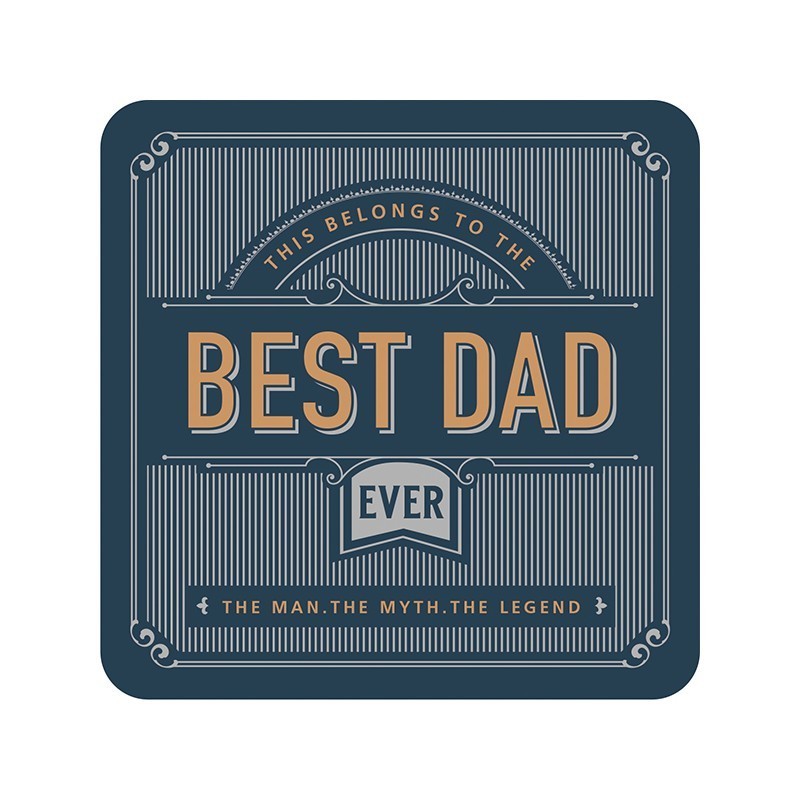 Best Dad Premium Drink Coaster - 1