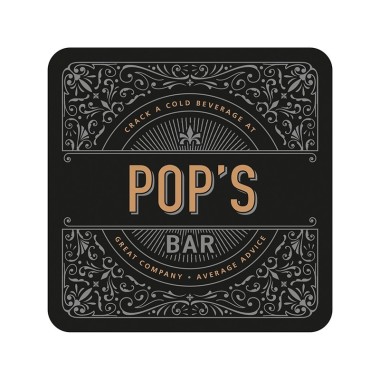 Pop's Bar Premium Drink Coaster - Pack of 5 - 1