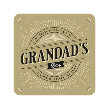 Grandad's Bar Premium Drink Coaster - Pack of 5 - 1