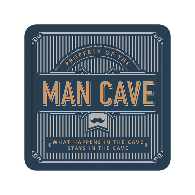 Man Cave Premium Drink Coaster - Pack of 5 - 1
