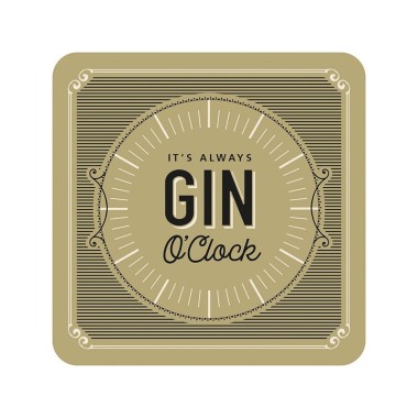 Gin O'Clock Premium Drink Coaster - Pack of 5 - 1