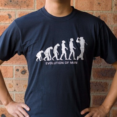 Evolution of Man Golfing T-Shirt - 1