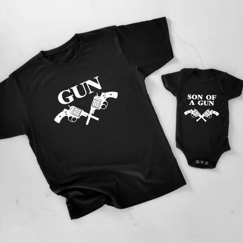 Gun and Son Of A Gun Matching T-Shirt | DadShop