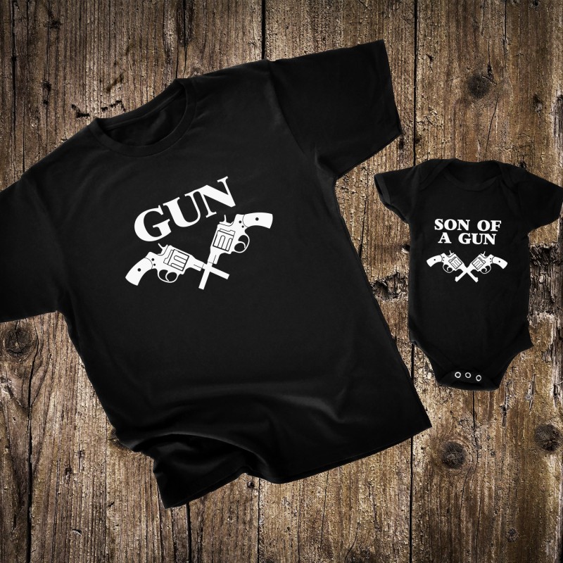 Gun and Son Of A Gun Matching T-Shirt | DadShop