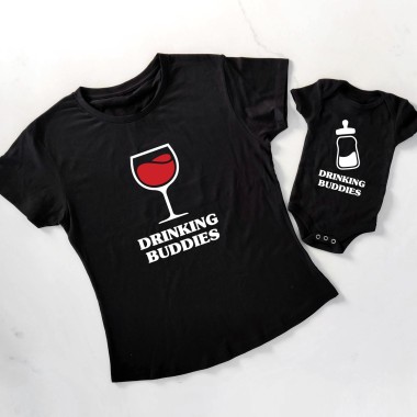 Drinking Buddies Mother and Child Matching T-Shirt - 1