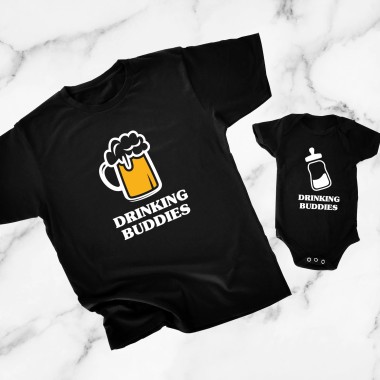 Drinking Buddies Father and Child Matching T-Shirt - 1