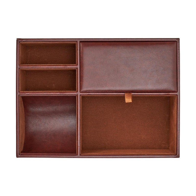 Gentleman’s Vegan Leather Nightstand Tray - 3