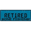 Retired Gone Fishing Novelty Number Plate - 1
