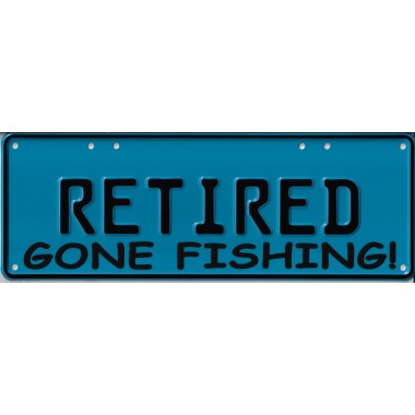 Retired Gone Fishing Novelty Number Plate - 1