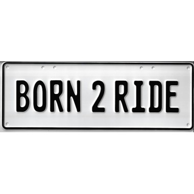 Born 2 Ride Novelty Number Plate - 1