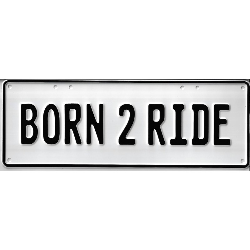 Born 2 Ride Novelty Number Plate