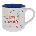 I Love Daddy Kid Art Mug - 1