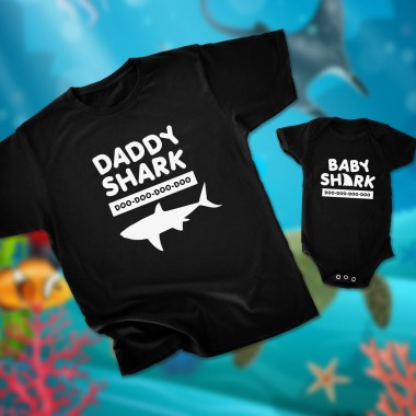 Daddy Shark & Baby Shark Father and Son Matching T-Shirt - 1