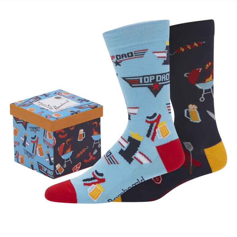 Mens Top Dad 2pk Socks Gift Box by Bamboozld - 1