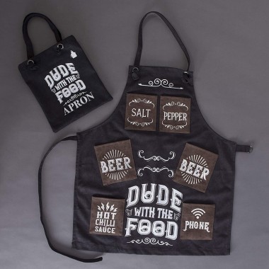 Dude With The Food Mans Canvas Apron - 2