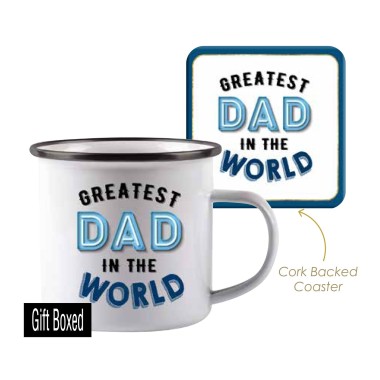 Greatest Dad In The World Mug and Coaster Set - 1