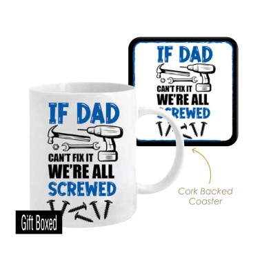 If Dad Can't Fix It Mug and Coaster Set - 1