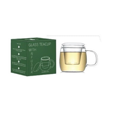 Glass Tea Cup with Infuser and Lid - 3