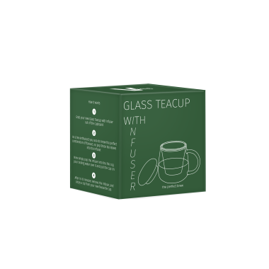 Glass Tea Cup with Infuser and Lid - 2