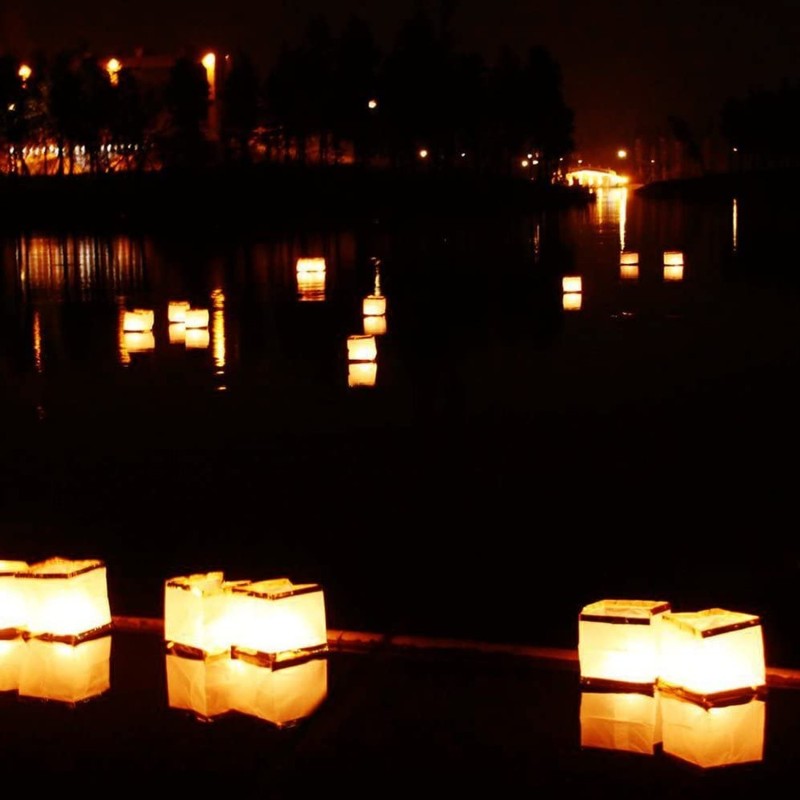 biodegradable floating lanterns