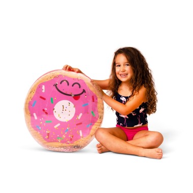 Giant Sparkly Donut Beach Ball - 1