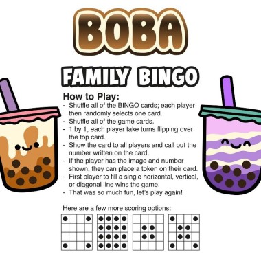 Boba Bingo - Family Bingo Game Set - 3