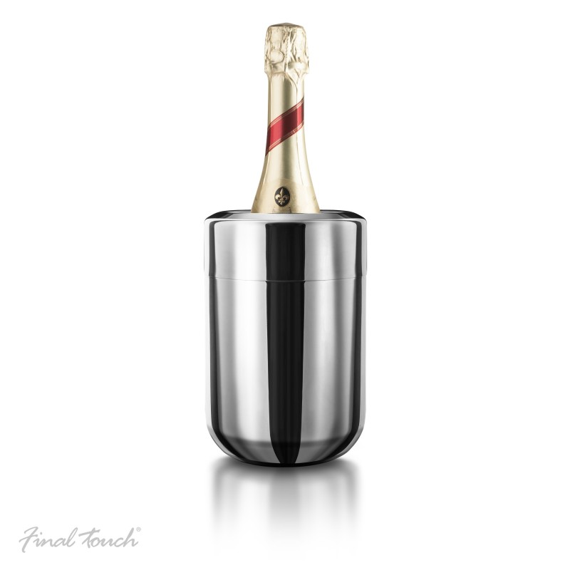 Stainless Steel Wine Chiller with Removable Freezer Packs by Final Touch - 2