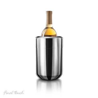 Stainless Steel Wine Chiller with Removable Freezer Packs by Final Touch - 1