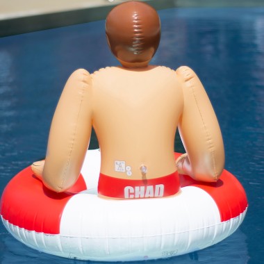 Drinking Buddies Inflatable Hunk Pool Ring - 3