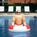 Drinking Buddies Inflatable Hunk Pool Ring - 2