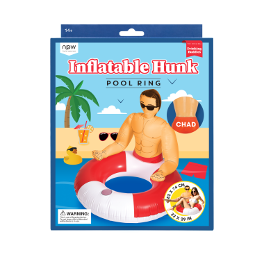 Drinking Buddies Inflatable Hunk Pool Ring - 1