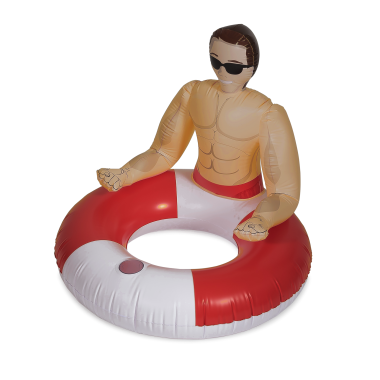 Drinking Buddies Inflatable Hunk Pool Ring - 4
