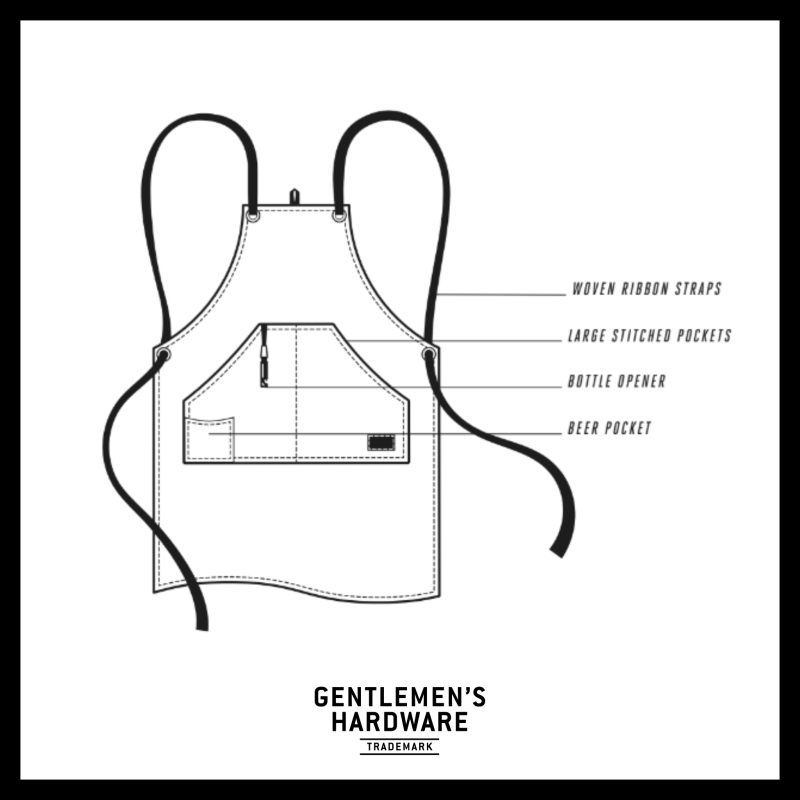 King of the Grill BBQ Utility Apron with Bottle Opener and Beer Pocket - 3