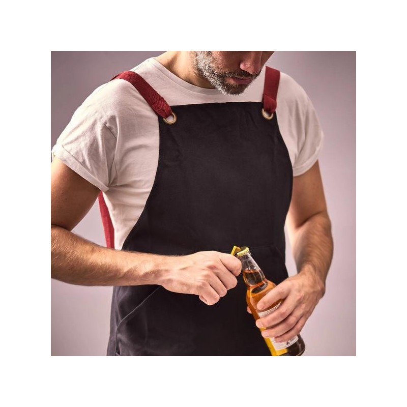 King of the Grill BBQ Utility Apron with Bottle Opener and Beer Pocket - 4