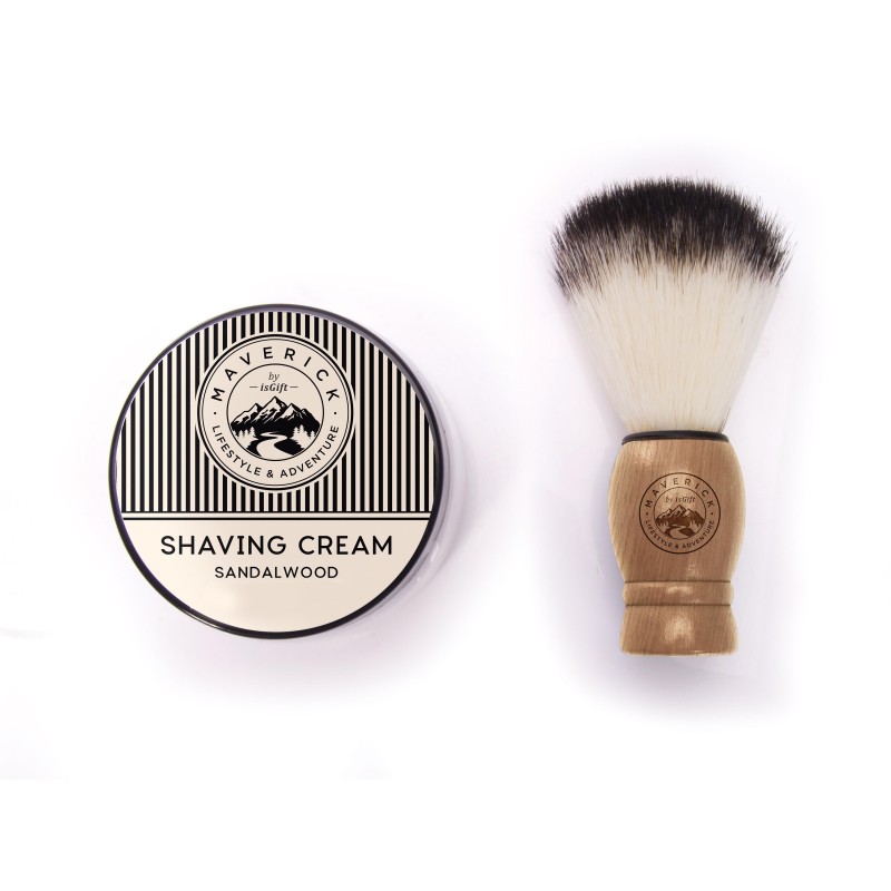 Shaving Duo Set by Maverick Shaving Cream and Brush