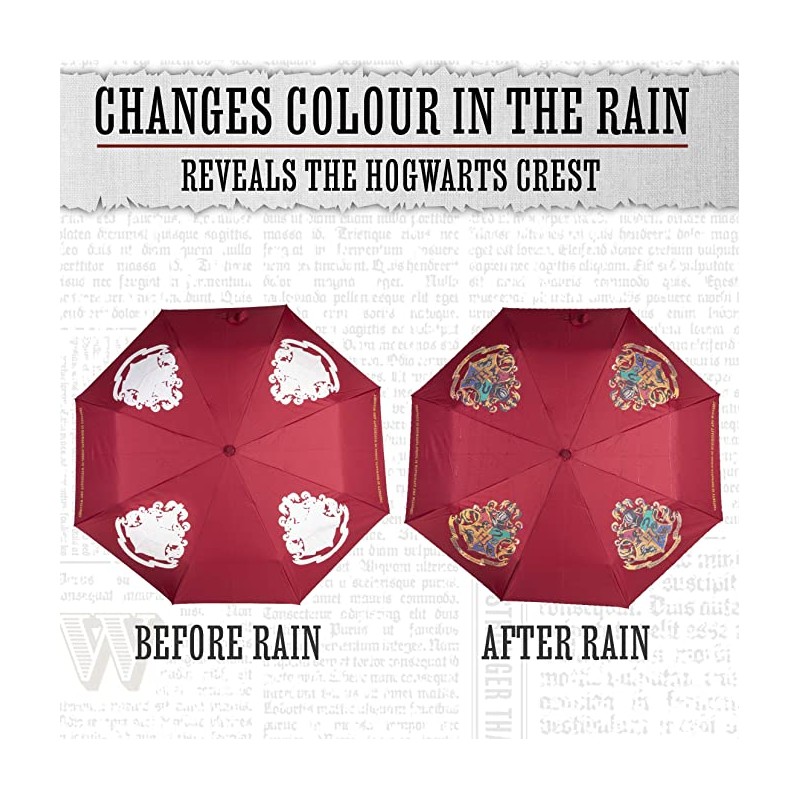 Harry Potter - Hogwarts Crest Colour Changing Umbrella | DadShop